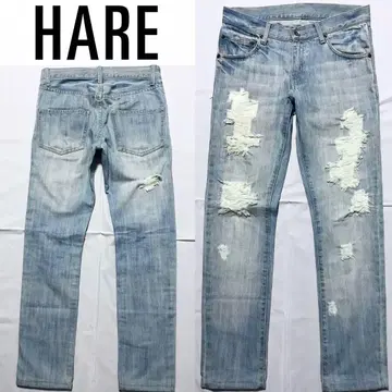 새상품급 HARE 배송비 포함 하레 가공 데님 슬림 스키니 청바지 셀렉