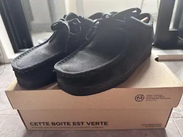Clarks Wallabee 왈라비 블랙 스웨이드 UK7.5