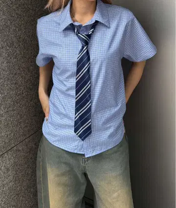 sedacle 큐빅 체크 셔츠
