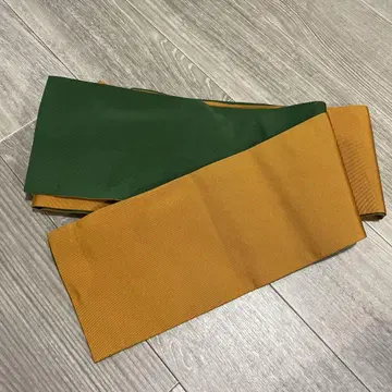 그린과 오렌지 반폭 오비 모던