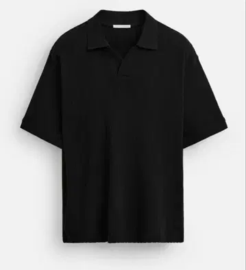 자라 남성용 블랙 피케 셔츠 XL 새상품