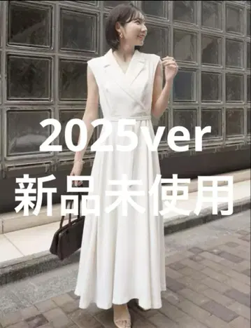 2025anuans 더블 새틴 테일러드 플레어 원피스 M