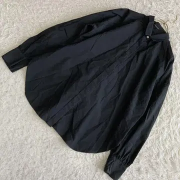 MICHEL KLEIN 블라우스 블랙 38 심플 돌려입기 내추럴