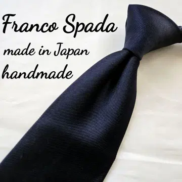 새상품급 franco spada 넥타이 네이비 네이비 무지 핸드메이드