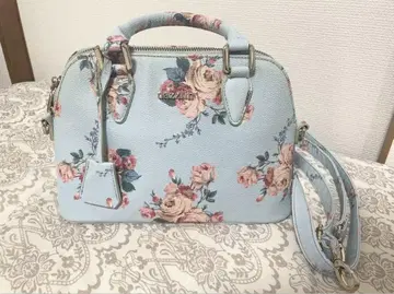 dazzlin 로즈 패턴 스카이블루 백 2way