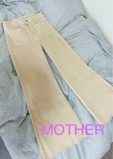 MOTHER 베이지 플레어 팬츠