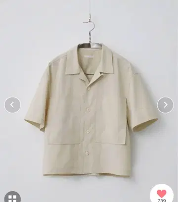 WYM LIDNM CROPPED WORK H/S SHIRT 아이보리 M