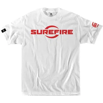 SUREFIRE 로고 티셔츠 M 사이즈 화이트
