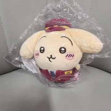 봉제 인형/마스코트 베이지 빨간색 택 포함