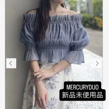 MERCURYDUO 2WAY 오프숄더 셔링 블라우스