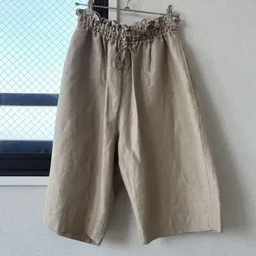 POSTELEGANT 하프 팬츠 린넨 실크