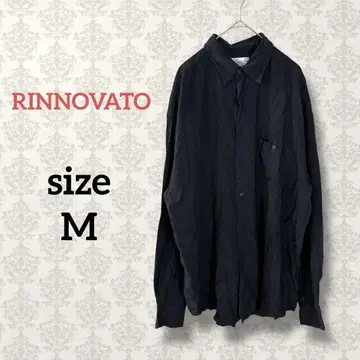 RINNOVATO [M] 실크 긴팔 셔츠 무지 심플 캐주얼 실크 100%