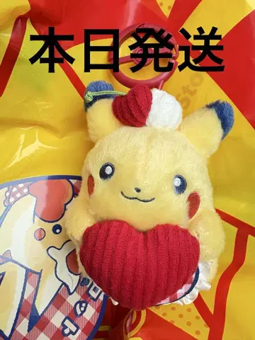PIKACHU DINER 마스코트 하트 햄버거 파우치 피카츄