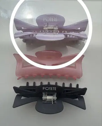 POTETE 리본 클립 퍼플 purple 완판템 인기