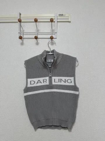 Darich 하프 지퍼 자카드 니트 탑 그레이