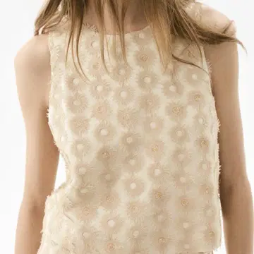 H&M 플라워 모티브 상의 XS 새상품