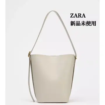 완판템 ZARA 맥시 버킷 백 택 포함 새상품 에크루