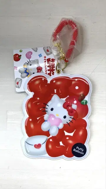 새상품 산리오 푹신한 벌룬 시리즈 헬로키티 다이 컷 패스 케이스