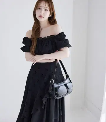 NICECLAUP 일레헴 티어드 롱 원피스 택 포함