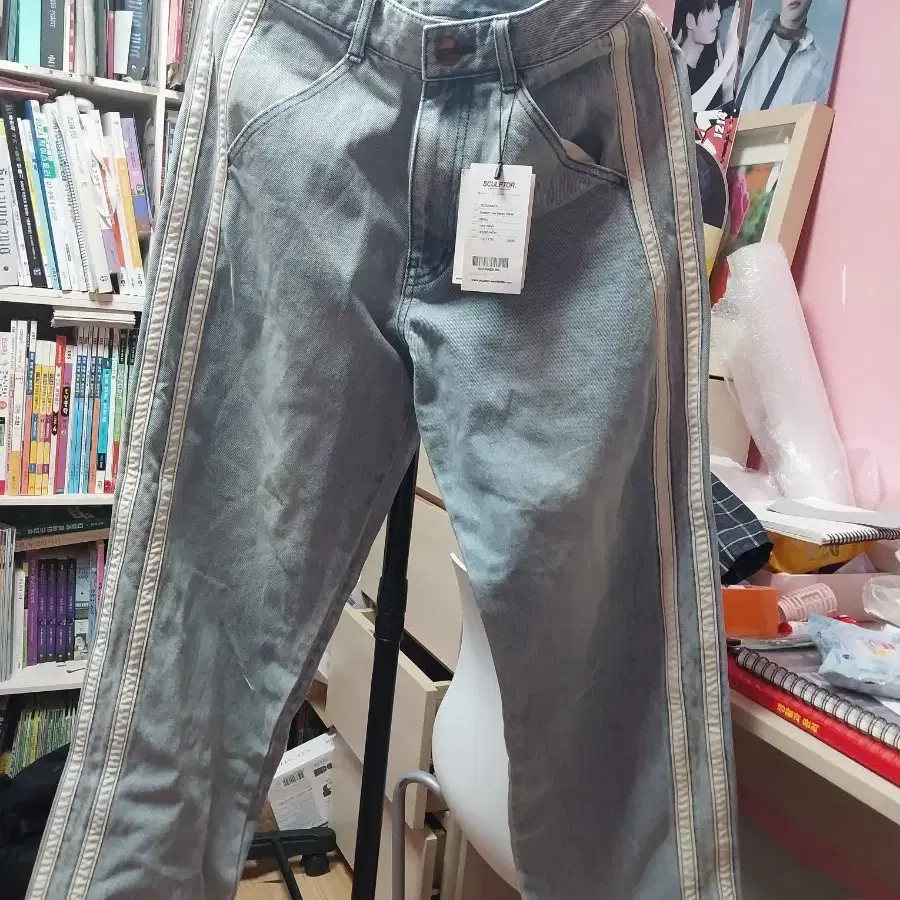 デニム・ジーパン [SCULPTOR]Straight Line Denim Pants Light Denim MUSINSA公式 | SCULPTOR Straight Line Denim Pants Light Denim