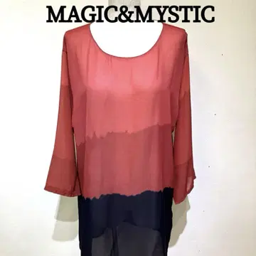 이탈리아제 MAGIC&MYSTIC 그라데이션 7부 소매 튜닉 비침