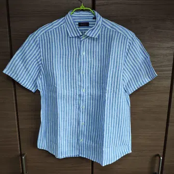 BARNEYS NEWYORK 바니스 뉴욕 린넨 스트라이프 셔츠