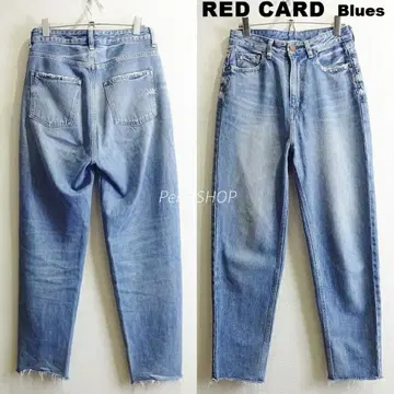레드 카드 Blues [M] 루즈 테이퍼드 데님 밝은 파랑 일본제