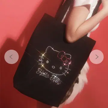 키티 헬로키티 토트백 큐빅 블랙 y2k