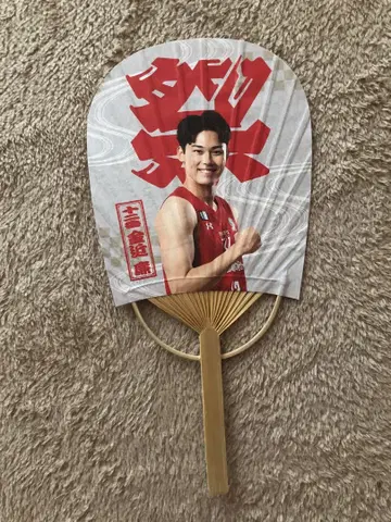 긴치 렌 선수! 제츠 축제! 미니 금화 모양 부채