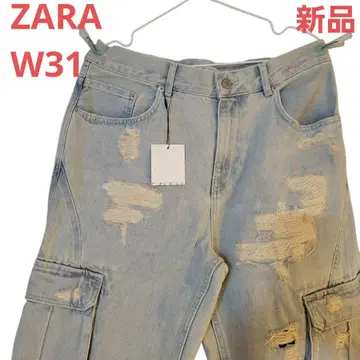 ZARA 남성용 데미지 카고 데님 31인치 새상품