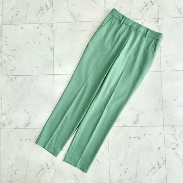 PLST 플라스테 팬츠 린넨 그린 XS