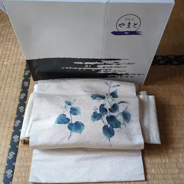 기모노 야마토 원터치 오비 긴자 매듭 도쿠다미 패턴 크림색 오비