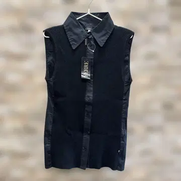 FERRE JEANS XL 새상품 이탈리아제 블랙 슬리브리스 폴로 셔츠