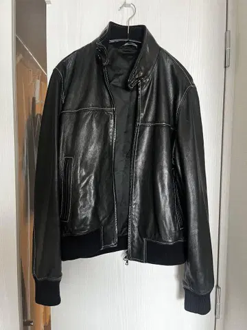 BARNEYS NEW YORK 블랙 가죽 아우터 사이즈 48 L 사이즈