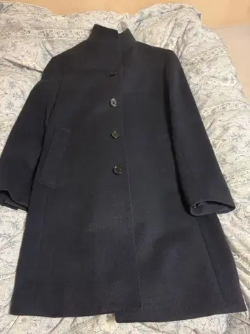 BLACK LABEL CRESTBRIDGE 스탠드 카라 코트 네이비