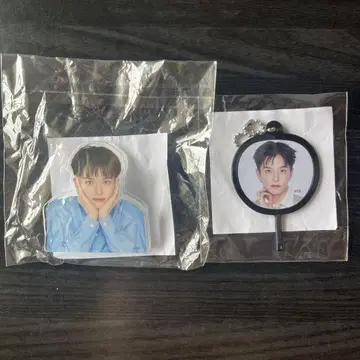 treasure 아사히 아크릴 클립 미니 부채 키링