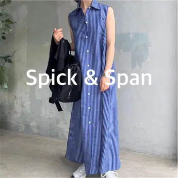 새상품급 Spick & Span 스트라이프 플레어 원피스 2023