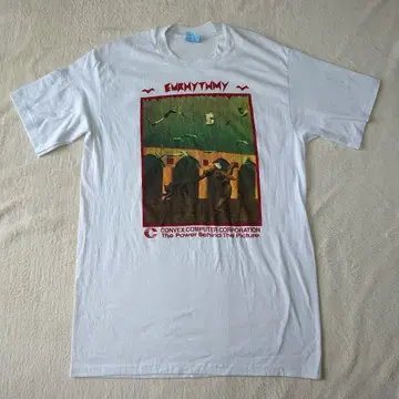 80s USA제 Stedman 티셔츠 리듬감 있는 운동 아트 T