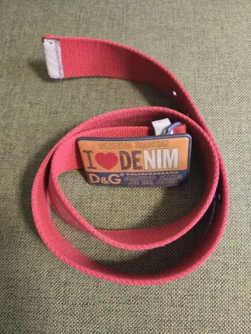 I LOVE DENIM D&G 벨트 빨간색