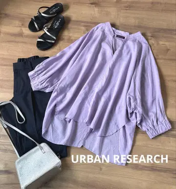URBAN RESEARCH 백 슬릿 블라우스 라벤더 텐셀