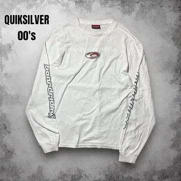 00s QuickSilver 긴팔 티셔츠 백 로고 서핑 롱T USA