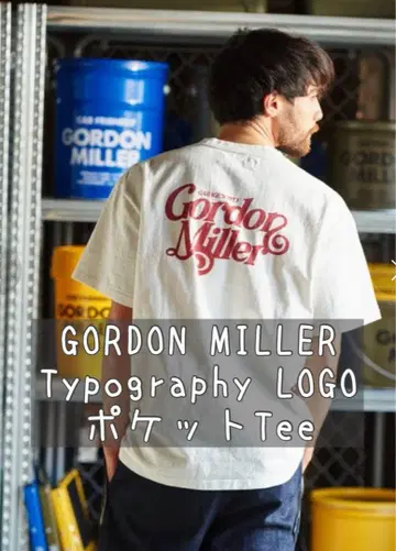 Gordon Miller Typography LOGO 포켓 티셔츠