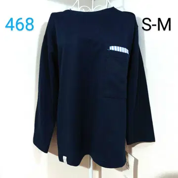 시로야이치간 긴팔 티셔츠 네이비 S-M 사이즈 468 풀오버