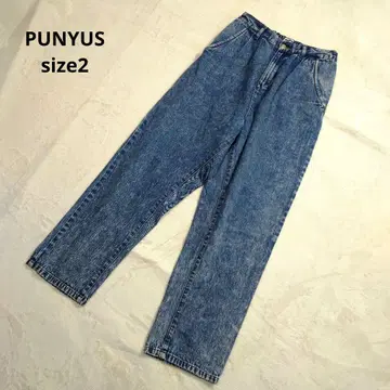 PUNYUS 푸뉴즈 워시 가공 데님 팬츠 파랑 사이즈 2