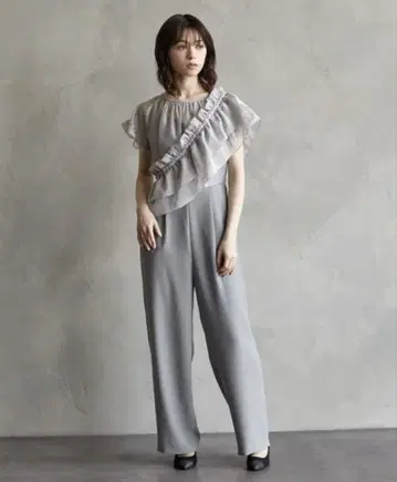프릴 새시가 달린 멀티 WAY 올인원 파티 드레스 결혼식 경사