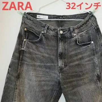 자라 시 디테일 배기 데님 팬츠 32인치