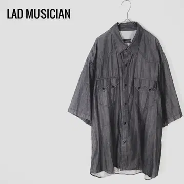 LADMUSICIAN 2023 봄/여름 데님 서부 스타일 셔츠