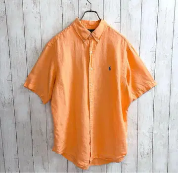 Ralph Lauren 랄프 로렌 린넨 셔츠 오렌지 반팔