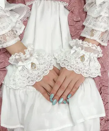 택 포함 미사용 새상품 axes femme kawaii 소매 장식 화이트