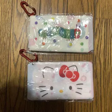 카라비너 파우치가 달린 쿨 타월  하라페코 아오무시, 헬로키티